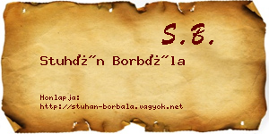 Stuhán Borbála névjegykártya
